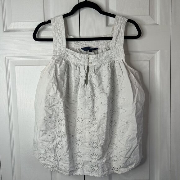 Rachel Rachel Roy Caterina White Square Neck Tank Top Women's Plus Size 0X - Picture 1 of 7
